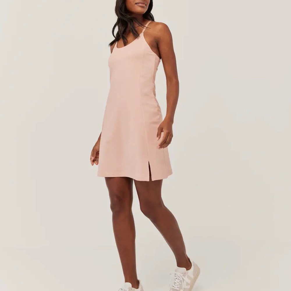Pact The Studio Athleisure Dress Blush (xs) bnwt